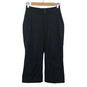 Athleta Women’s Outdoor Hiking Black Textured Slit Back Crop Pants Size 6